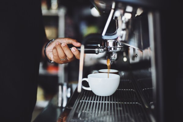 Gros plan machine à café